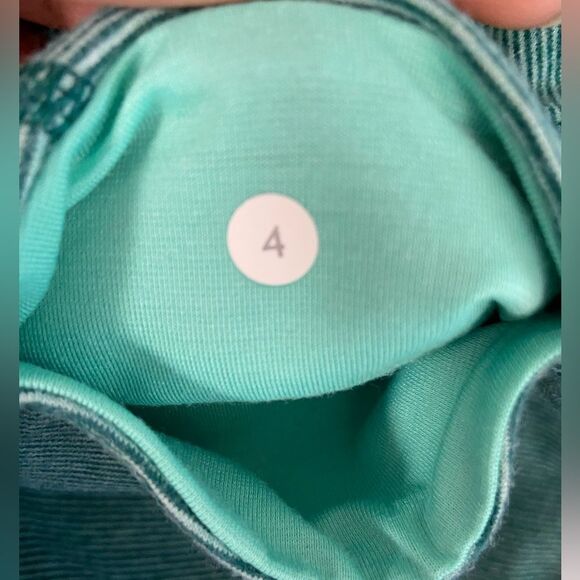 Lululemon Wunder Under Pant Wee Stripe Heathered Menthol Forage Teal Size 4 - Picture 7 of 7